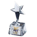 Silver Star on Crystal Base